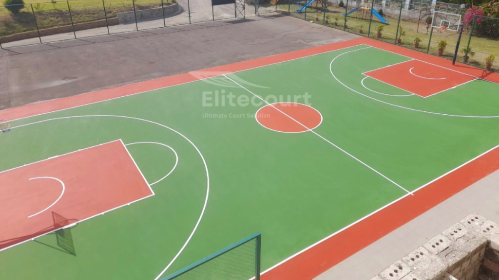 Synthetic Flooring for Basketball Court