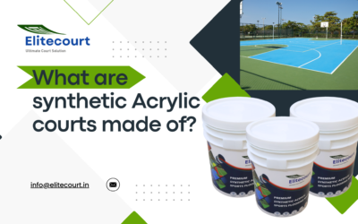 What are synthetic Acrylic courts made of?