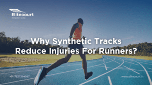 Elitecourt synthetic track offering a safe and durable surface for runners