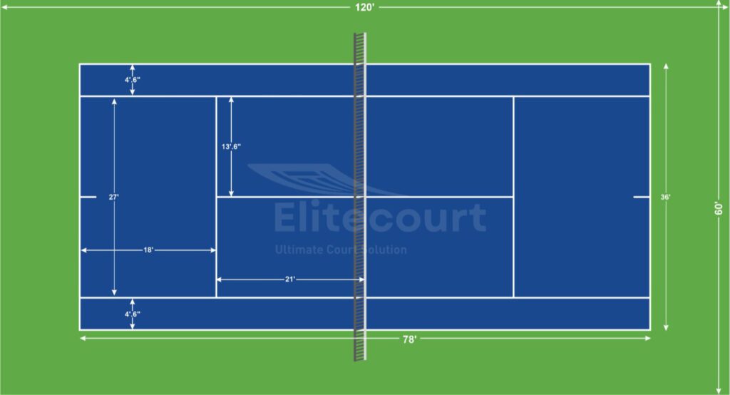 Tennis Court Dimensions Cad Design