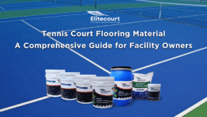 Tennis court flooring material