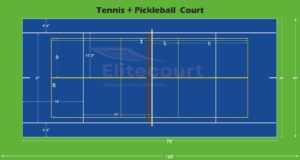 Tennis court and pickleball court multi purpose court