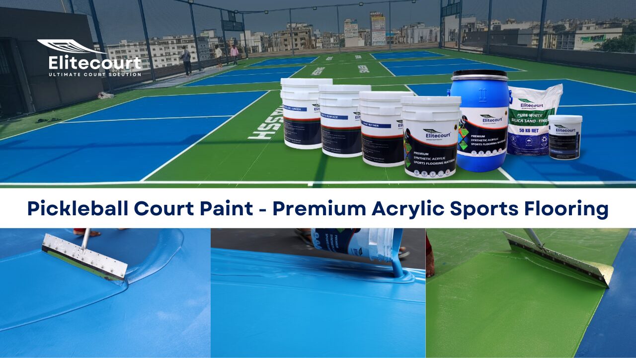 Elitecourt Pickleball Court Paint - Premium Acrylic Sports Flooring Material