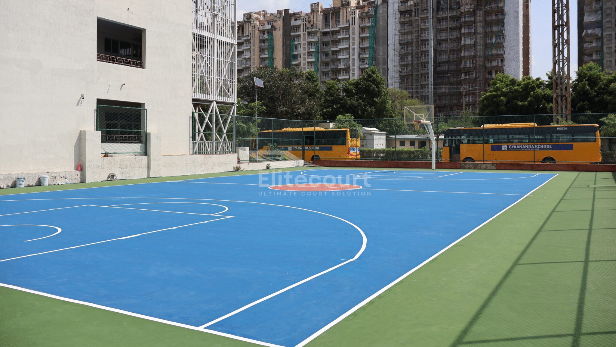 Gyaananda School Basketball Court Flooring - Tennis Court Flooring - Multi Courts